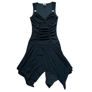 VINTAGE 90s Women’s Black Chic Whimsigoth Coquette Cocktail Dress Sz L